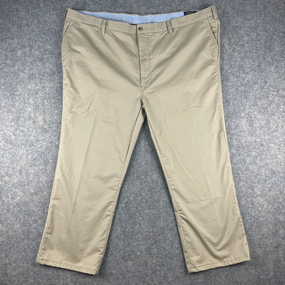 Polo Ralph Lauren Pants Mens 48x30 (47x25 Measured) Tan Stretch Classic Chino